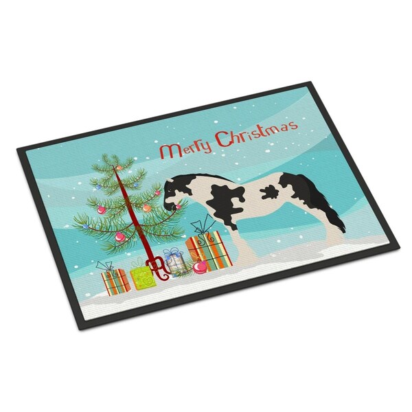 Carolines Treasures Cyldesdale Horse Christmas Indoor or Outdoor Mat - 18 x 27 in. BB9279MAT - main